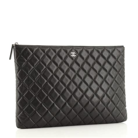 chanel o-case in black macbook buy|chanel caviar o case.